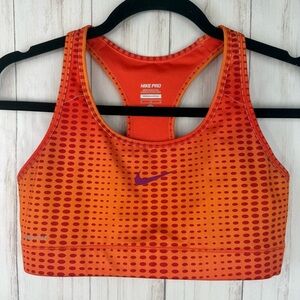 Nike Pro Women's Dotted Orange Sports Bra